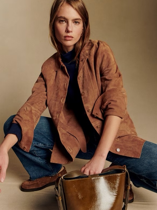 Sezane Jackets & Blazers - NWOT - Sezane Will Jacket (Camel Suede)